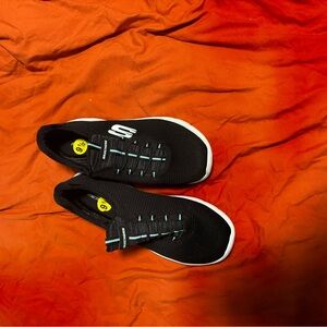 Skechers Black and White Athletic Shoes